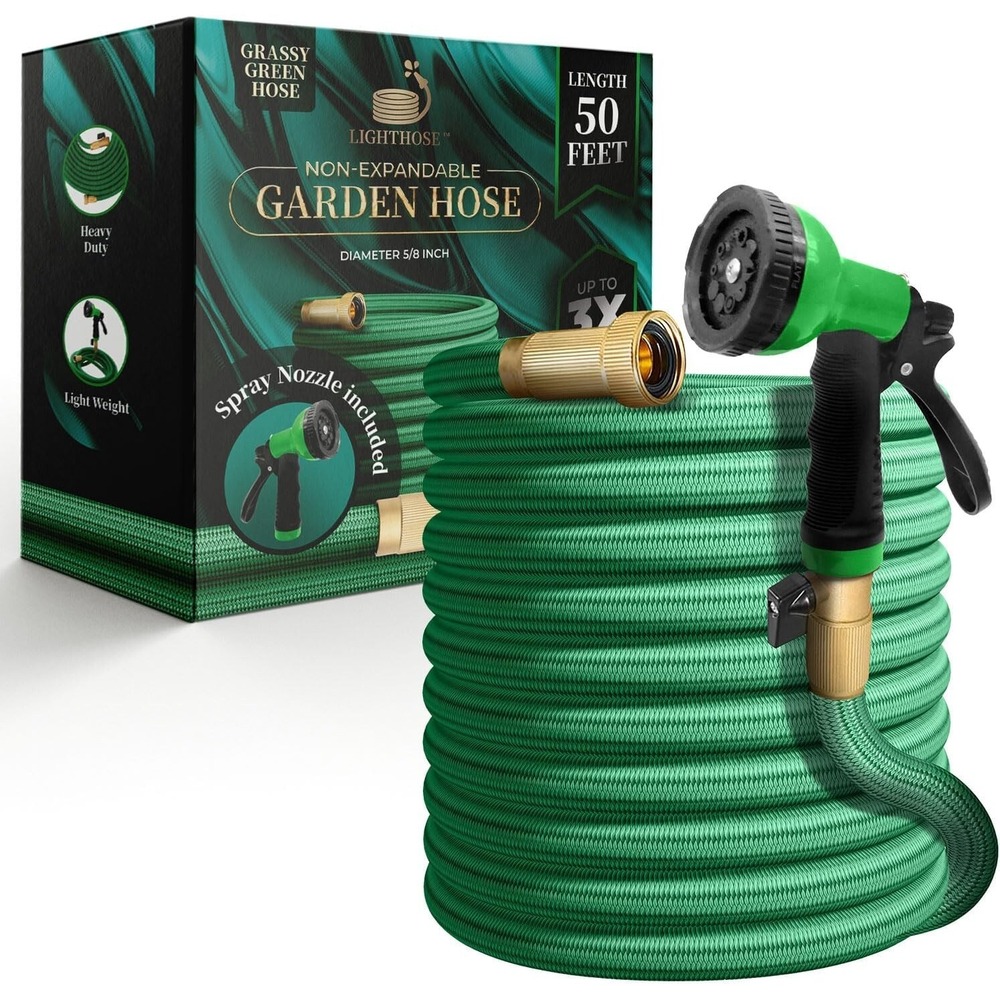 Garden Hose NON EXPANDABLE Garden Hose Super Light Weight Hose No Burst 50 FT
